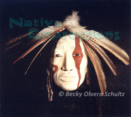 ©Becky Olvera Schultz-Stands Firm Native American Mask