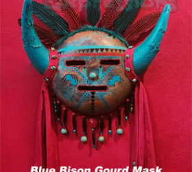Blue Bison Gourd Mask @Becky Olvera Schultz