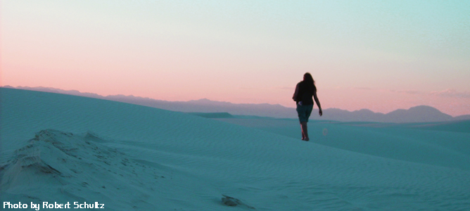 About Artist Becky Olvera Schultz at White Sands, NM