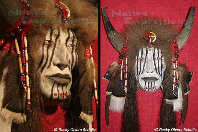 Native American Mask, Red Wolf-©Becky Olvera Schultz