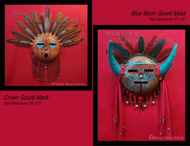 Southwestern Gourd Masks, ©Becky Olvera Schultz