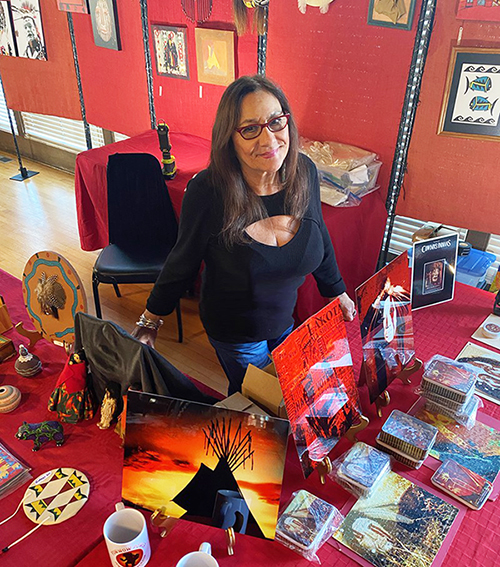 Becky Olvera Schultz at Holiday Native Arts Market