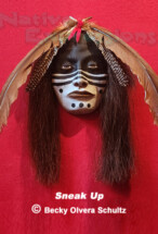 $1600 Clay Mask, Sneak Up, ©Becky Olvera Schultz