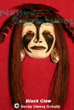 (SOLD) Black Claw-Native Mask-©Becky Olvera Schultz
