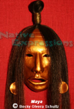 (SOLD) Mayan-Native Mask-©Becky Olvera Schultz
