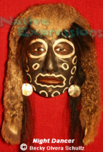 (SOLD) Night Dancer-Native Mask-©Becky Olvera Schultz