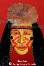(SOLD) Santee-Native Mask-©Becky Olvera Schultz