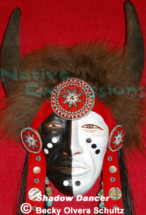 (SOLD) Shadow Dancer-Native Mask-©Becky Olvera Schultz