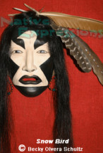 (SOLD) Snowbird-Native Mask-©Becky Olvera Schultz
