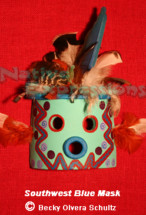 Southwestern Blue Sky God Mask-©Becky Olvera Schultz