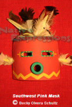 Southwestern Pink Sky Mask-©Becky Olvera Schultz