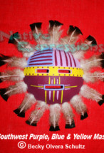 Southwestern Purple Blue Yellow Mask-©Becky Olvera Schultz