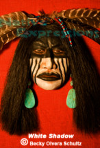 $2200 White Shadow-Native Mask-©Becky Olvera Schultz