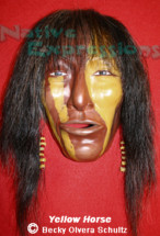 $900 Yellow Horse-Native Mask-©Becky Olvera Schultz