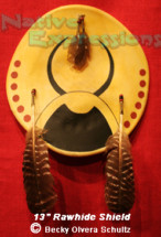 13" Bison Horn Shield-©Becky Olvera Schultz