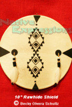 10" Deer Hide Shield-©Becky Olvera Schultz
