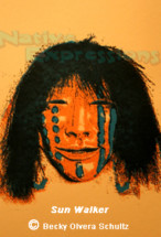 Sun Walker-Serigraph-©Becky Olvera Schultz