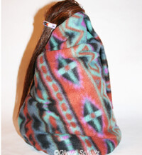 Native American Woman Clay Sculpture Back